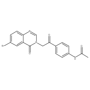 N-{4-[(6-bromo-4-oxoquinazolin-3(4H)-yl)acetyl]phenyl}acetamide结构式
