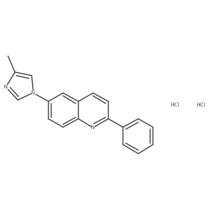 6-(4-Methylimidazol-1-yl)-2-phenylquinoline;dihydrochloride结构式