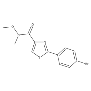2-(4-Bromophenyl)-N-methoxy-N-methyl-4-thiazolecarboxamide Structure