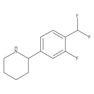 (2S)-2-[4-(Difluoromethyl)-3-fluorophenyl]piperidine Structure