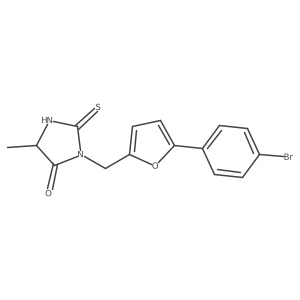 3-[[5-(4-Bromophenyl)furan-2-yl]methyl]-5-methyl-2-sulfanylideneimidazolidin-4-one结构式