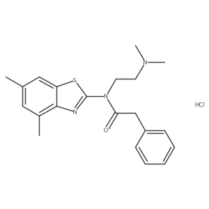 N-(2-(dimethylamino)ethyl)-N-(4,6-dimethylbenzo[d]thiazol-2-yl)-2-phenylacetamide hydrochloride结构式