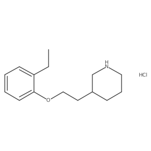 3-[2-(2-Ethylphenoxy)ethyl]piperidine hydrochloride结构式