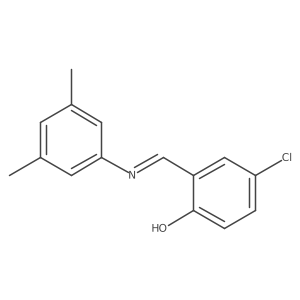 4-chloro-2-{(E)-[(3,5-dimethylphenyl)imino]methyl}phenol结构式