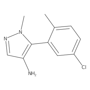 5-(5-Chloro-2-methylphenyl)-1-methyl-1h-pyrazol-4-amine结构式