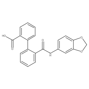 2'-(Benzo[d][1,3]dioxol-5-ylcarbamoyl)-[1,1'-biphenyl]-2-carboxylic acid结构式