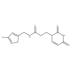 3-(2,4-dioxo-3,4-dihydropyrimidin-1(2H)-yl)-N-((3-methyl-1,2,4-oxadiazol-5-yl)methyl)propanamide结构式