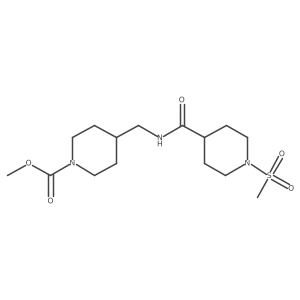 Methyl 4-((1-(methylsulfonyl)piperidine-4-carboxamido)methyl)piperidine-1-carboxylate Structure