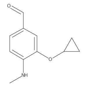 3-Cyclopropoxy-4-(methylamino)benzaldehyde结构式