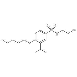 (2-Hydroxyethyl){[3-(methylethyl)-4-pentyloxyphenyl]sulfonyl}amine结构式