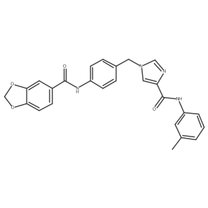 1-{[4-(2H-1,3-benzodioxole-5-amido)phenyl]methyl}-N-(3-methylphenyl)-1H-imidazole-4-carboxamide Structure