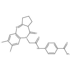 4-(2-{12,13-Dimethyl-8-oxo-2,9-diazatricyclo[8.4.0.0^{3,7}]tetradeca-1(10),2,11,13-tetraen-9-yl}acetamido)benzamide Structure