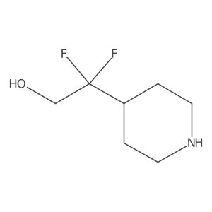 2,2-Difluoro-2-(4-piperidyl)ethanol Structure