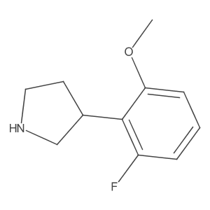 3-(2-Fluoro-6-methoxyphenyl)pyrrolidine结构式