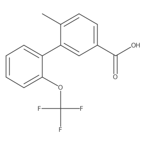 6-Methyl-2'-(trifluoromethoxy)biphenyl-3-carboxylic acid Structure