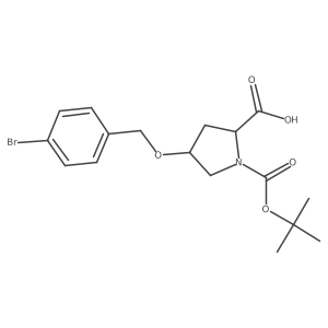 (4S)-1-Boc-4-(4-bromobenzyloxy)-L-proline Structure