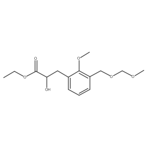 Ethyl 2-hydroxy-3-(2-methoxy-3-((methoxymethoxy)methyl)phenyl)propanoate结构式