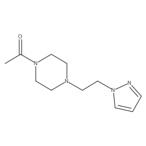 1-(4-(2-(1H-pyrazol-1-yl)ethyl)piperazin-1-yl)ethanone结构式