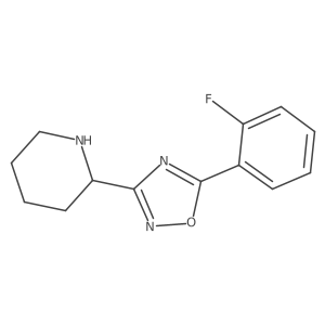 5-(2-Fluorophenyl)-3-(piperidin-2-yl)-1,2,4-oxadiazole结构式
