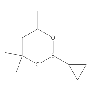 2-Cyclopropyl-4,4,6-trimethyl-1,3,2-dioxaborinane结构式