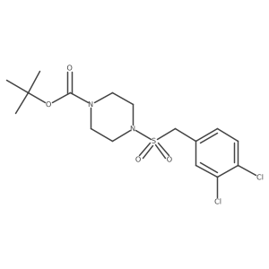tert-Butyl 4-((3,4-dichlorobenzyl)sulfonyl)piperazine-1-carboxylate Structure