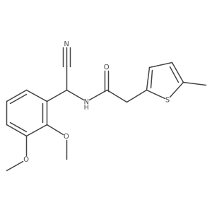 N-[cyano(2,3-dimethoxyphenyl)methyl]-2-(5-methylthiophen-2-yl)acetamide结构式