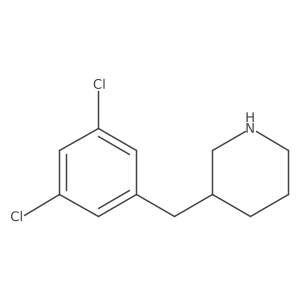 3-[(3,5-Dichlorophenyl)methyl]piperidine结构式
