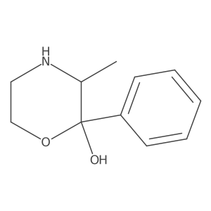3-Methyl-2-phenylmorpholin-2-ol结构式