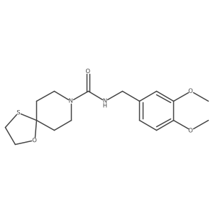 N-(3,4-dimethoxybenzyl)-1-oxa-4-thia-8-azaspiro[4.5]decane-8-carboxamide结构式