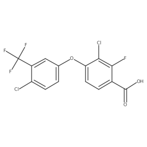 3-Chloro-4-(4-chloro-3-(trifluoromethyl)phenoxy)-2-fluorobenzoic acid Structure