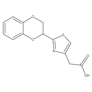 4-Thiazoleacetic acid, 2-(2,3-dihydro-1,4-benzodioxin-2-yl)- Structure