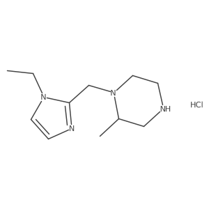 1-[(1-ethyl-1H-imidazol-2-yl)methyl]-2-methylpiperazine hydrochloride结构式