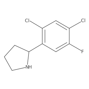 (R)-2-(2,4-Dichloro-5-fluorophenyl)pyrrolidine结构式