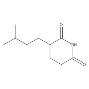 3-(3-Methylbutyl)piperidine-2,6-dione结构式