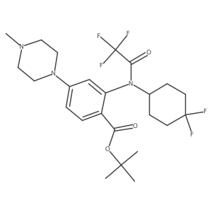 tert-butyl 2-(N-(4,4-difluorocyclohexyl)-2,2,2-trifluoroacetamido)-4-(4-methylpiperazin-1-yl)benzoate Structure