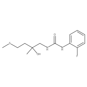 1-(2-Fluorophenyl)-3-(2-hydroxy-2-methyl-4-(methylthio)butyl)urea Structure