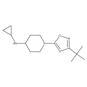 [1-(3-Tert-butyl-[1,2,4]oxadiazol-5-yl)-piperidin-4-yl]-cyclopropyl-amine Structure