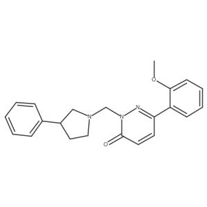 6-(2-methoxyphenyl)-2-[(3-phenylpyrrolidin-1-yl)methyl]pyridazin-3(2H)-one Structure