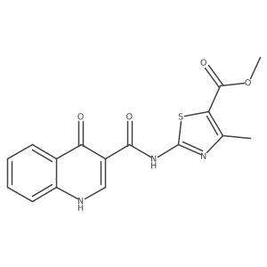 Methyl 2-{[(4-hydroxyquinolin-3-yl)carbonyl]amino}-4-methyl-1,3-thiazole-5-carboxylate Structure