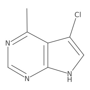 5-chloro-4-methyl-7H-pyrrolo[2,3-d]pyrimidine结构式