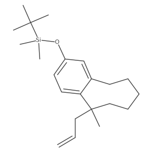 Benzocyclooctene, 2-[[(1,1-diMethylethyl)diMethylsilyl]oxy]-5,6,7,8,9,10-hexahydro-5-Methyl-5-(2-propen-1-yl)-结构式