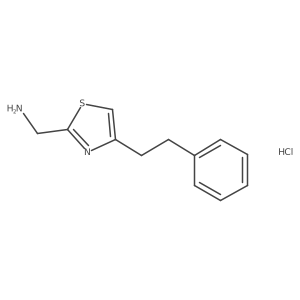 [4-(2-Phenylethyl)-1,3-thiazol-2-yl]methanamine hydrochloride结构式