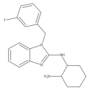 N1-(1-(3-fluorobenzyl)-1H-benzo[d]imidazol-2-yl)cyclohexane-1,2-diamine结构式