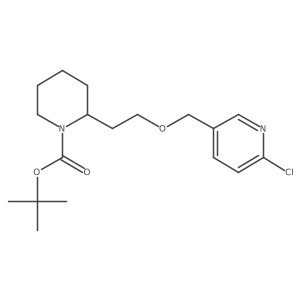 tert-Butyl 2-(2-((6-chloropyridin-3-yl)methoxy)ethyl)piperidine-1-carboxylate Structure