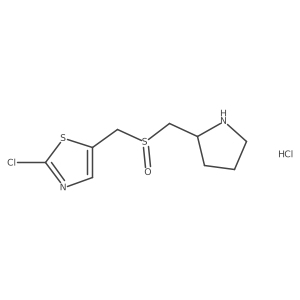 2-Chloro-5-(((pyrrolidin-2-ylmethyl)sulfinyl)methyl)thiazole hydrochloride结构式