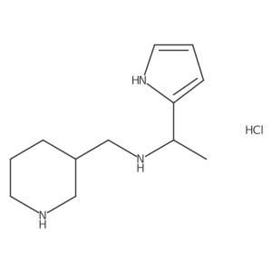 N-(piperidin-3-ylmethyl)-1-(1H-pyrrol-2-yl)ethanamine hydrochloride Structure