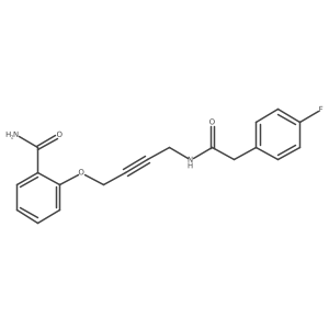 2-((4-(2-(4-Fluorophenyl)acetamido)but-2-yn-1-yl)oxy)benzamide结构式