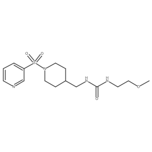 1-(2-Methoxyethyl)-3-((1-(pyridin-3-ylsulfonyl)piperidin-4-yl)methyl)urea Structure
