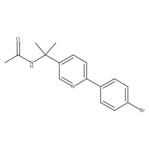 N-(2-(6-(4-bromophenyl)pyridin-3-yl)propan-2-yl)acetamide结构式