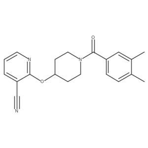 2-((1-(3,4-Dimethylbenzoyl)piperidin-4-yl)oxy)nicotinonitrile Structure